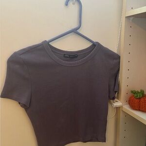 Zara cropped t shirt